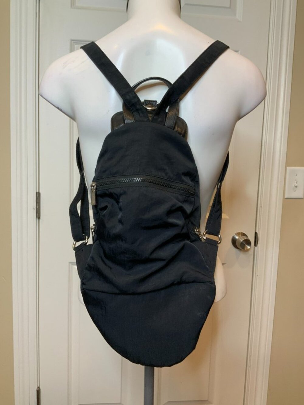 Rebecca Minkoff Black Julian Nylon Front Zip Backpack
